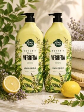 Lot 2 Shower Mate Verbena Body Wash 42.3 oz Jumbo Size Korean K-Beauty Citrus